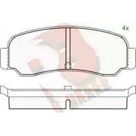 Тормозные колодки, дисковые, комплект R BRAKE 2 0864 4388308 RB0274 D198-7121