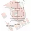 Тормозные колодки, дисковые, комплект R BRAKE RB0417 20 635 20636 4388383