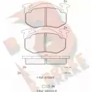 Тормозные колодки, дисковые, комплект R BRAKE RB0417-066 20636 2063 5 4388384