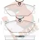 Тормозные колодки, дисковые, комплект R BRAKE 4388481 2091 6 RB0557 20917