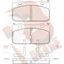 Тормозные колодки, дисковые, комплект R BRAKE 20023 4388514 2 0021 RB0632