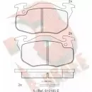 Тормозные колодки, дисковые, комплект R BRAKE 20987 2 0986 RB0746 4388578