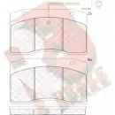 Тормозные колодки, дисковые, комплект R BRAKE 290 74 4388656 29075 RB0832-203