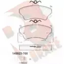 Тормозные колодки, дисковые, комплект R BRAKE RB0925 4388737 2 0234 20236