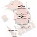 Тормозные колодки, дисковые, комплект R BRAKE RB0956-700 4388766 2 0980 20981