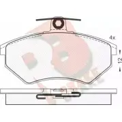 Тормозные колодки, дисковые, комплект R BRAKE 201 67 20168 4388830 RB1012
