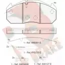 Тормозные колодки, дисковые, комплект R BRAKE RB1040-114 2 9030 F3RZI Peugeot 408