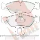 Тормозные колодки, дисковые, комплект R BRAKE RB1103-046 21593 Volkswagen LT (2DB, 2DE, 2DK) 2 Автобус 2.5 SDI 75 л.с. 1996 – 2006 2159 2