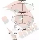 Тормозные колодки, дисковые, комплект R BRAKE 2308 1 RB1111 23082 4388942