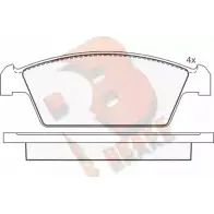 Тормозные колодки, дисковые, комплект R BRAKE 230 61 RB1134 ASLS00P 4388973