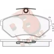 Тормозные колодки, дисковые, комплект R BRAKE RB1156 Volkswagen Golf 4 (1J1) Хэтчбек 1.9 TD 75 л.с. 1997 – 1999 21945 2 1944