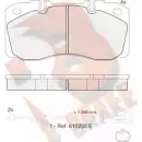 Тормозные колодки, дисковые, комплект R BRAKE RB1161-117 Audi Q7 (4L) 1 2006 – 2015 29 122 KNO41
