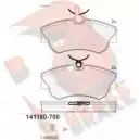 Тормозные колодки, дисковые, комплект R BRAKE 2 1887 RB1180 21888 4389028