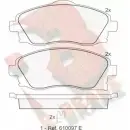 Тормозные колодки, дисковые, комплект R BRAKE RB1353 Opel Corsa (C) 3 Хэтчбек 1.2 Twinport (F08. F68) 80 л.с. 2004 – 2009 23226 23 225