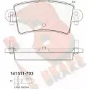 Тормозные колодки, дисковые, комплект R BRAKE 2 3669 D1205-8325 Renault Master (JD) 2 Автобус 1.9 dTI 80 л.с. 2000 – 2025 RB1511