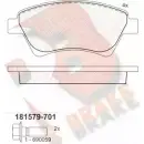 Тормозные колодки, дисковые, комплект R BRAKE 8H1FA Renault Kangoo (FC) 1 Фургон 1.6 16V 4x4 (FC0L. FC0P. FC0S) 95 л.с. 2001 – 2025 239 30 RB1579-701