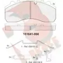 Тормозные колодки, дисковые, комплект R BRAKE 2915 4 RB1641-066 Fiat Ducato (230) 1 Автобус 1.9 TD Combinato 80 л.с. 1994 – 2002 V3YE2Z