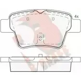 Тормозные колодки, дисковые, комплект R BRAKE Peugeot 307 1 (3S, PF2) Седан 2.0 143 л.с. 2005 – 2012 2 4150 RB1729 D1621-8833