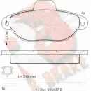 Тормозные колодки, дисковые, комплект R BRAKE 2143 6 4389800 F4LD0AK RB1844