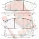 Тормозные колодки, дисковые, комплект R BRAKE 25 087 25088 RB1966 4389944