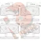 Тормозные колодки, дисковые, комплект R BRAKE 4389997 BT8MHCH HVW7 26N RB2010