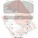 Тормозные колодки, дисковые, комплект R BRAKE 29294 2 9274 4390165 RB2150-208