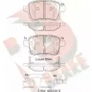 Тормозные колодки, дисковые, комплект R BRAKE 4390188 25 818 25819 RB2170