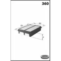 Воздушный фильтр LUCAS FILTERS ATU1EP Q LFAF262 NWLKJWI 4401099