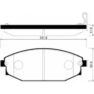 Тормозные колодки, дисковые, комплект HSB 7MR190 Hyundai Galloper (JK01) 2 Внедорожник 2.5 TD 88 л.с. 1998 – 2003 HP0017 9XB4 R5