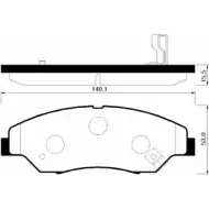 Тормозные колодки, дисковые, комплект HSB Kia Sportage 1 (NB) Кроссовер HP1015 00MW1M W Z5BTIGU