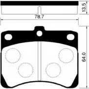 Тормозные колодки, дисковые, комплект HSB 4414926 TTQ JA HP1019 B9E7KC