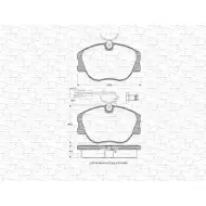Тормозные колодки, дисковые, комплект MAGNETI MARELLI 6140350 2107 6 BP0358 363702160358