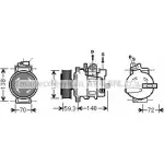 Компрессор кондиционера AVA QUALITY COOLING 9 C37I Audi A6 (C6) 3 Универсал 3.2 Fsi Quattro 255 л.с. 2005 – 2008 8NLB1 AIAK313