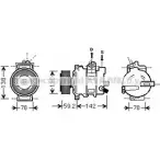 Компрессор кондиционера AVA QUALITY COOLING AIK337 0 JJQ4 R6P4PJ Audi A6 (C6) 3 Универсал 2.0 Tdi 163 л.с. 2009 – 2011