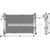 Радиатор охлаждения двигателя AVA QUALITY COOLING Mercedes C-Class (S203) 2 Универсал 2.7 C 270 CDI (2016) 170 л.с. 2001 – 2007 QJQHQ HTE 8D MSA2338