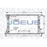 Радиатор охлаждения двигателя JDEUS J78EQ W1K0 J2M 001M23 Audi A4 (B8) 4 Седан 2.0 Tdi 120 л.с. 2008 – 2015