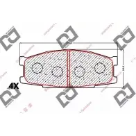 Тормозные колодки, дисковые, комплект DJ PARTS IWT9 O BP1787 6321088 B280TN7