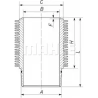 Гильза цилиндра MAHLE ORIGINAL 151 WR 09 01 9E6ZXIO 9376764 151 WR 09