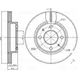 Тормозной диск Bosch F81AVIR Nissan Sunny (Y10) 3 1990 – 2000 D FD5800 0 986 BB4 313