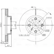 Тормозной диск Bosch D FD2550 0DC3AR Toyota Corolla (E100) 7 Седан 1.6 (AE101) 103 л.с. 1991 – 1995 0 986 BB4 350