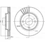 Тормозной диск Bosch DFD53 44 Ford Focus 1 Хэтчбек 1.8 Turbo DI / TDDi 90 л.с. 1998 – 2004 7MMRTK 0 986 BB4 295