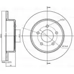 Тормозной диск Bosch 3G9B4X 61894610 0 986 BB4 308 D FT1023