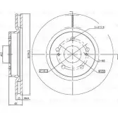 Тормозной диск Bosch 0 986 BB4 321 ZOV6A5 Suzuki Grand Vitara (JT, TE, TD) 2 Кроссовер 2.0 (JB420) 140 л.с. 2005 – 2015 DFD4 803