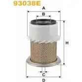 Воздушный фильтр WIX FILTERS SGYMX O0 PKL 93038E 88118335