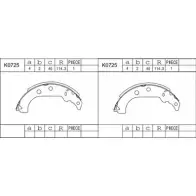 Тормозные колодки, комплект ASIMCO P8EZLM K0725 136175805 36VE6 BA