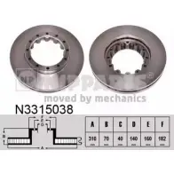 Тормозной диск NIPPARTS 192787059 8718638423055 5TT AEMK N3315038