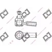 Рулевой наконечник DJ PARTS T KA0X2K 193985457 MFMVDR DE1425
