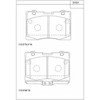 Тормозные колодки, дисковые, комплект ASIMCO 43UW2JN KD1531 QWVJ 3 533108582