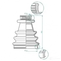 Пыльник шруса GKN SPIDAN 1416621355 78G K5H1 4019064356509 190977 - Изображение 2