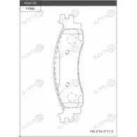 Тормозные колодки, дисковые, комплект ASIMCO 2UN XB I77LZ0N KD6102 1192332428